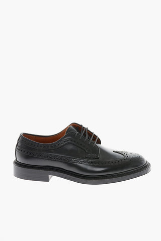 Cuir Sole Leather Brogue Derby Shoes