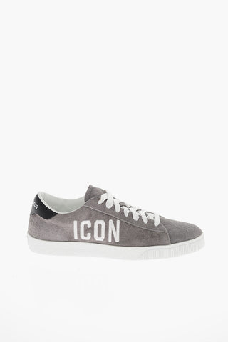 ICON CASSETTA Sneakers in Suede con Logo Ricamato