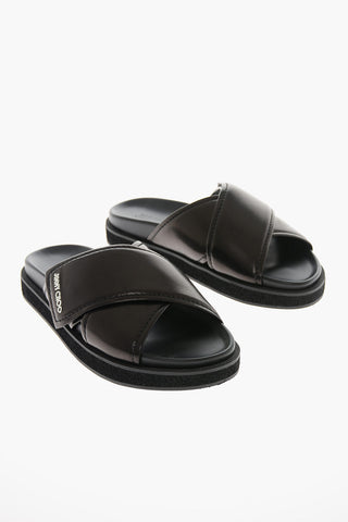 Sliders in Nappa JOEL con Chiusura in Velcro