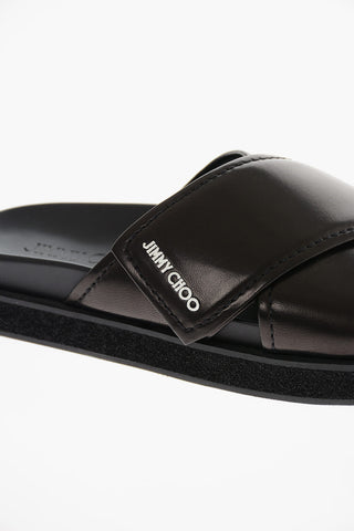 Sliders in Nappa JOEL con Chiusura in Velcro