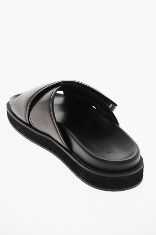 Sliders in Nappa JOEL con Chiusura in Velcro