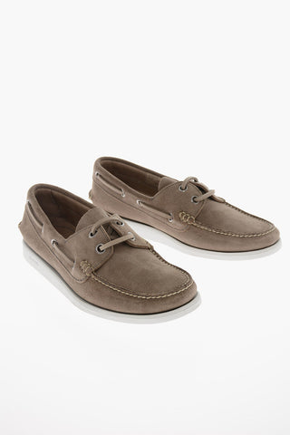 Rubber Sole MARSKE Beaver Suede Boat Loafers
