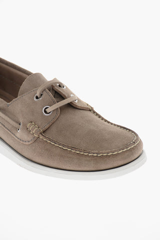 Rubber Sole MARSKE Beaver Suede Boat Loafers