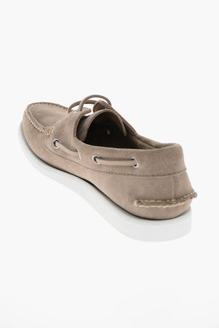 Rubber Sole MARSKE Beaver Suede Boat Loafers