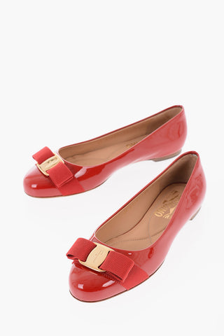 Patent Leather VARINA Ballet Flats with Bow