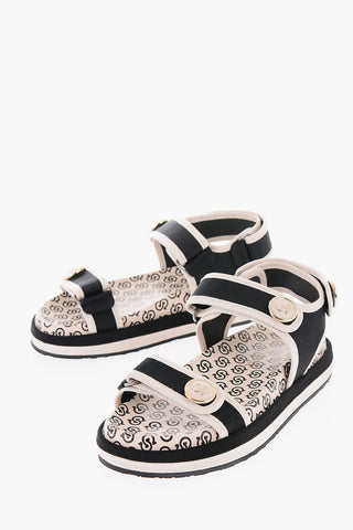 Velcro Closure KALIE Sandals with GANCINI Detail