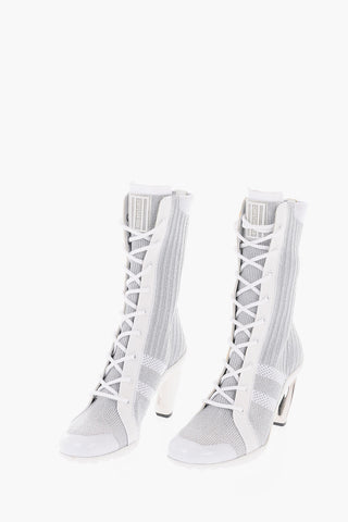 Sock Detail D-ZENITH Lace-up Booties 8cm