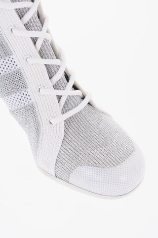 Sock Detail D-ZENITH Lace-up Booties 8cm