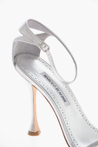 Spool Heel CARACOL Lamè Leather Sandals 10cm