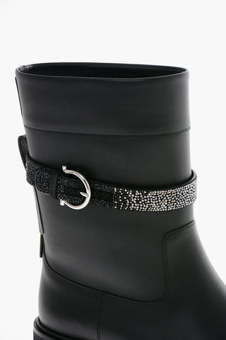 Platform Sole EAN Leather Booties
