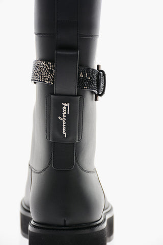 Platform Sole EAN Leather Booties