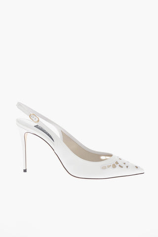 Perforated Leather CARDINALE Slingbacks 9cm
