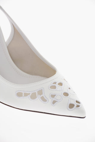 Perforated Leather CARDINALE Slingbacks 9cm