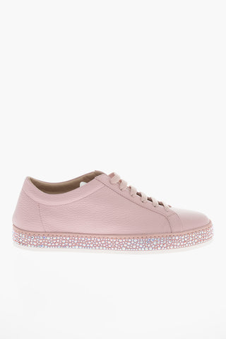 Sneakers ANDREA in Pelle Martellata con Cristalli