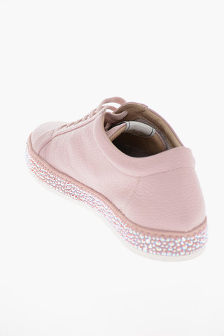 Sneakers ANDREA in Pelle Martellata con Cristalli