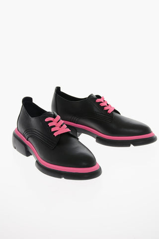 EMPORIO Contrasting Laces Leather Derby Shoes
