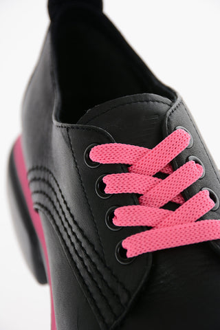 EMPORIO Contrasting Laces Leather Derby Shoes