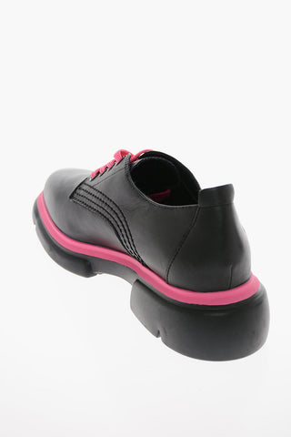 EMPORIO Contrasting Laces Leather Derby Shoes