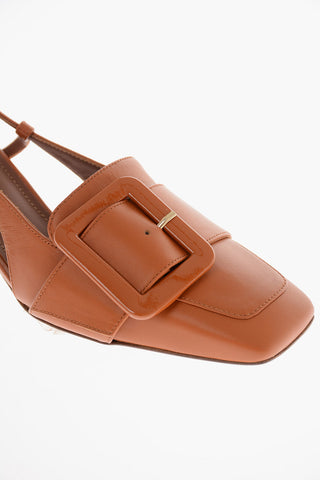 Squared Toe Slingbacks with Buckle 5cm
