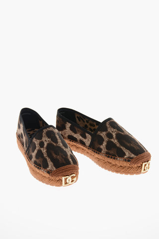Espadrillas in Cotone Motivo Animalier