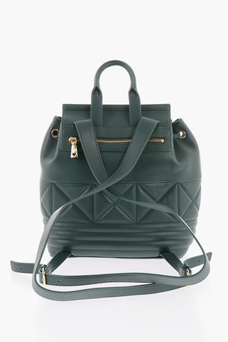 LOVE Quilted Vegan Leather Backpack with Gold Metal Logo