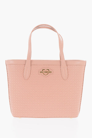 LOVE Faux Leather Tote Bag VALENTINA with All-Over Hearts
