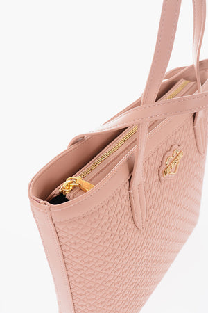 LOVE Faux Leather Tote Bag VALENTINA with All-Over Hearts