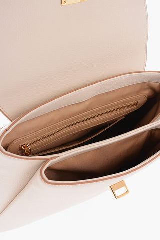 LOVE Solid Color Faux Leather Backpack with Golden Logo