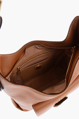 LOVE Faux Leather Shoulder Bag with Braided Handle