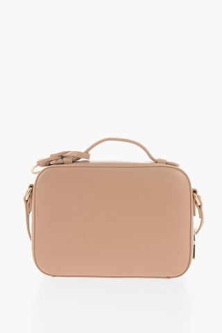 LOVE Faux Leather Crossbody Bag with Gold Logo