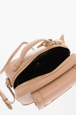 LOVE Faux Leather Crossbody Bag with Gold Logo