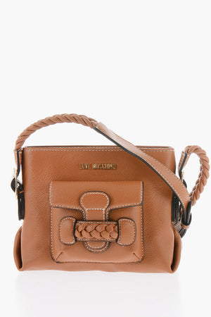 LOVE Faux Leather Crossbody Bag with Braided Details