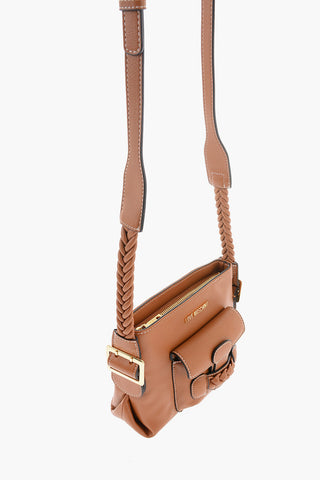 LOVE Faux Leather Crossbody Bag with Braided Details