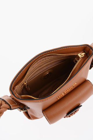LOVE Borsa a Tracolla in Ecopelle con Dettagli Intrecciati