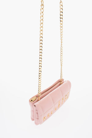 LOVE Quilted Faux Leather Bag with Removable Chain Strap
