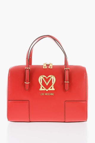LOVE Handtasche aus Kunstleder mit goldfarbenem Metalllogo