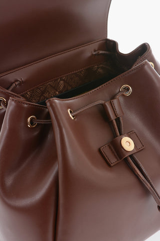 LOVE Faux Leather Backpack with Gold Logo