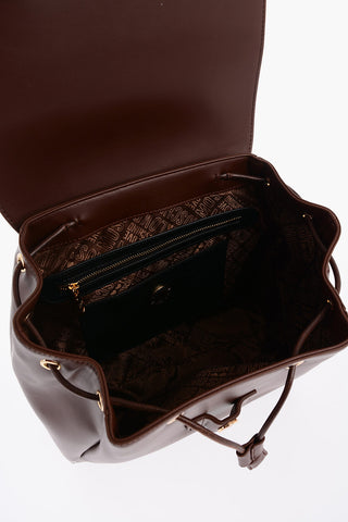 LOVE Faux Leather Backpack with Gold Logo