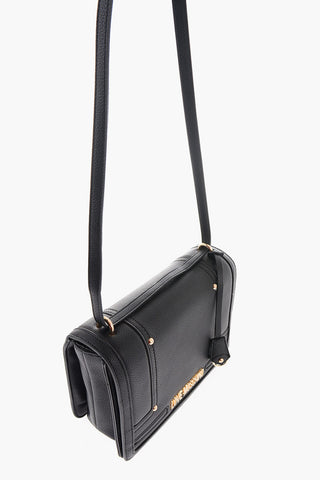 LOVE Faux Leather Shoulder Bag with Gold Logo