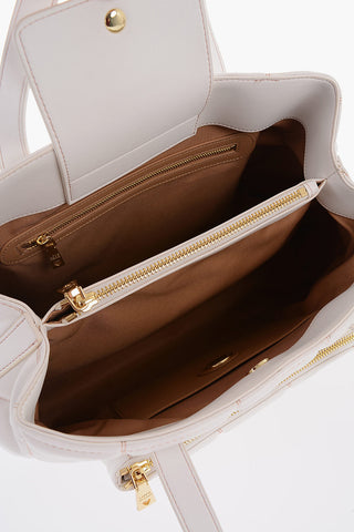 LOVE Quilted Faux Leather Shoulder Bag with Gold Logo