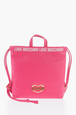 LOVE Faux Leather Handbag with Printed Logo