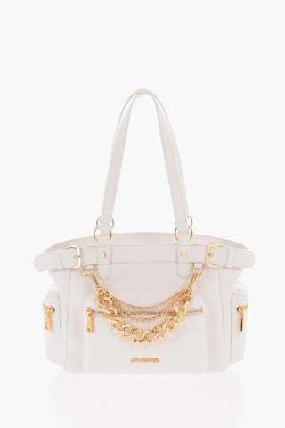LOVE Faux Leather Shoulder Bag with Removable Golden Charm