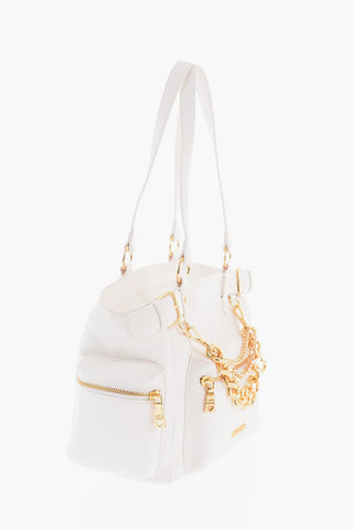 LOVE Faux Leather Shoulder Bag with Removable Golden Charm
