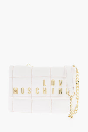 LOVE Quilted Faux Leather Bag with Removable Chain Strap