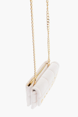 LOVE Quilted Faux Leather Bag with Removable Chain Strap