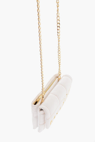 LOVE Tasche aus gestepptem Kunstleder mit abnehmbarem Kettenriemen
