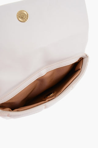 LOVE Tasche aus gestepptem Kunstleder mit abnehmbarem Kettenriemen