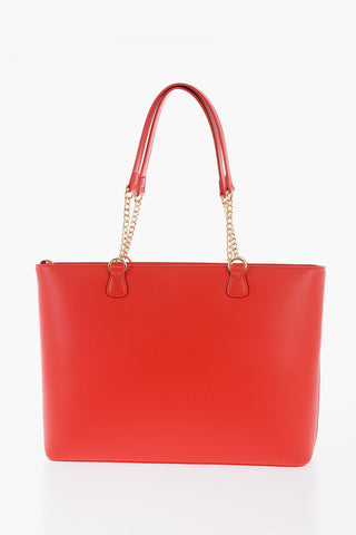 LOVE Faux Leather Tote Bag with Golden Details