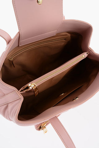 LOVE Borsa a Spalla in Ecopelle Trapuntata con Logo Dorato