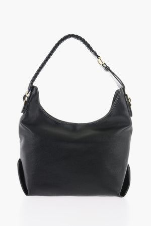 LOVE Schultertasche aus Kunstleder mit geflochtenem Griff